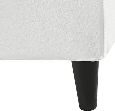 Shtrat Beliani Fitou Velvet, 160 x 200 cm, EU King Size, i bardhë