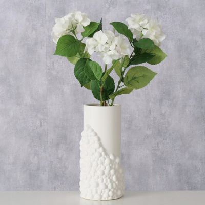 Vazo dekorative Boltze Home Bule, qeramike, 30cm, e bardhë