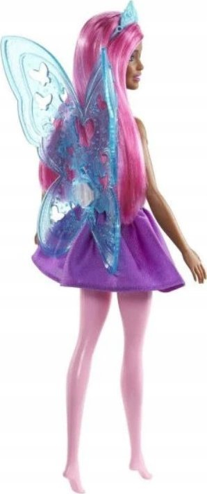 Kukull Barbie Dreamtopia Zanë me Flokë Vjollcë, me krahë zanash, flokë vjollcë, shumëngjyrëshe