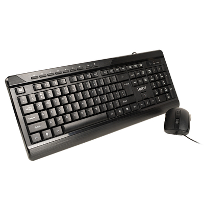 Set tastierë dhe maus Spacer SPOK-WD-02, me kabllo, USB, i zi