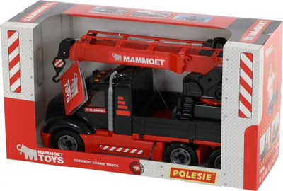 Kamion vinç lodër Mammoet Polesie, maket si i vërtetë, ngjyrë e kuqe
