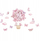 Sticker muri Sipo Pink Butterflies XXL, dekorativ për mobilje dhe dollap, rozë