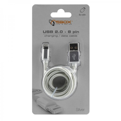 Kabllo SBOX, për iPhone, M/M, 1,5m, IPH7 e argjendtë