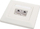 Prizë muri rrjeti Solarix SX9-2-6-STP-WH, CAT6 STP, 2x RJ45, e bardhë