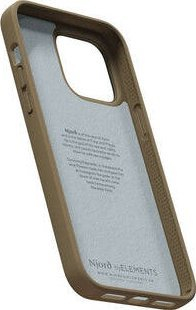 Mbulesë telefoni Njord ByELEMENTS Suede Comfort+, për iPhone 14 Pro, lëkurë suede, ngjyrë camel