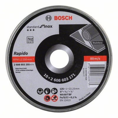 Disqe mbrojtëse Bosch FLEX, 125x1x22.2mm, 10 copë