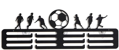 Varëse medaljesh Pika Nona My Medals, metal, 40 cm, për futboll, e zezë