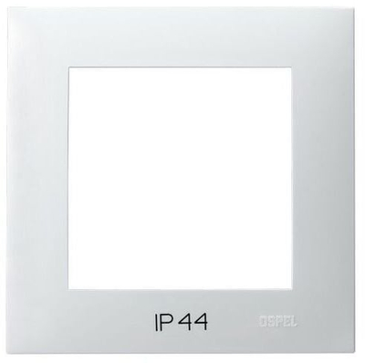 Kornizë njëfishe Ospel Szafir, IP44, plastike, e bardhë