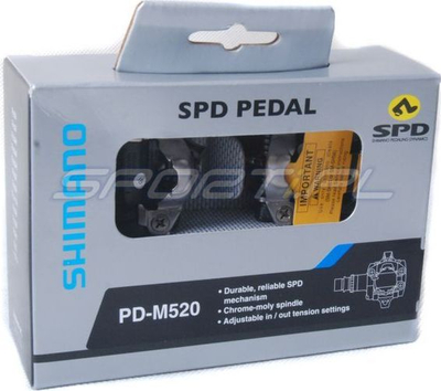 Pedale biçiklete Shimano M520 SPD, me nga dy anë, me cleats SH51, të zeza