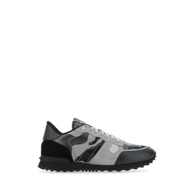 Atlete për burra Valentino Garavani Rockrunner Camouflage, tekstil dhe lëkurë nappa, shumngjyrëshe