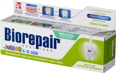 Паста за заби за деца Биорепер Џуниор 6-12 години, нане, 75 ml