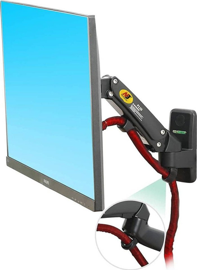 Mbajtëse muri për monitor NB F120B, 17"-27", rrotulluese, e zezë