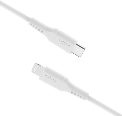 Kabllo për të dhëna dhe karikim FIXED USB-C - Lightning, MFi, PD, 1.2m, e bardhë