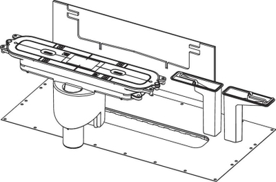 Trape kullimi TECE Drainprofile Vertical DN50, 48 L/min, kullim vertikal