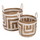 Set korbë dekorative 2-pjesësh Φ36x32-40Hcm (HM7846.01), bardhë