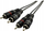 Kabllo audio Schwaiger CIK5415, 1.5 m, 2 x RCA, e zezë