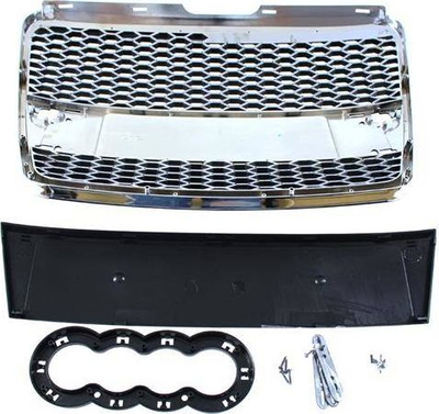 Grillë përpara Audi A6 C6 RS, 2004-2009, krom me të zezë