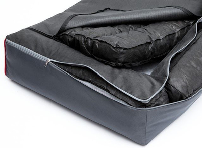 Shtrat për qen Hobbydog Bed Victoria XL, material Codura, dyshek me shkumë, i kuq me dyshek të zi