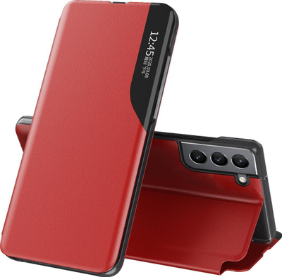 Këllëf telefoni Eco Leather View për Samsung Galaxy S22 Plus, tip libër, i zi