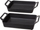 Set tava furre Mustang, 2 copë, gize, ngjyrë e zezë