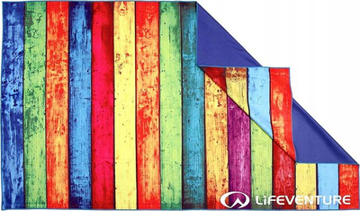 Камперски пешкир Lifeventure Recycled SoftFibre Trek Towel, брзо сушење, Striped Planks шарен
