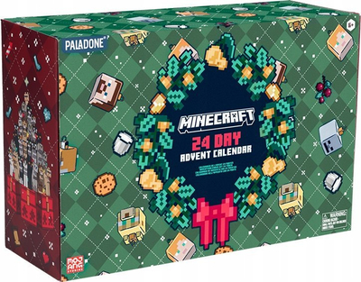 Kalendari i Adventit Minecraft Paladone, 24 ditë, edicion premium, me shumë ngjyra
