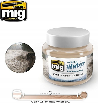 Xhel akrilik për diorama Ammo by MIG Wild River Waters MIG 2203, 250ml, i tejdukshëm