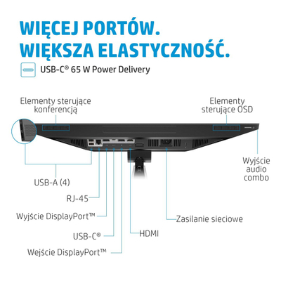 Monitor HP E24m G4, 23.8", Full HD, IPS, USB-C, i zi