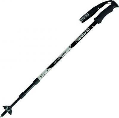 Shtiza trekking Gabel Mont Blanc Lite, alumin, 66-144 cm, e zezë