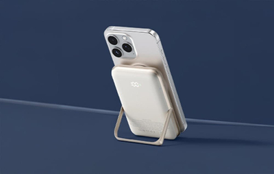 Магнетски пауербанк Vention, 10000mAh, безжичен 20W USB C, бел
