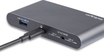 Dock USB C StarTech, dy dalje DisplayPort 4K, Power Delivery 100W, gri