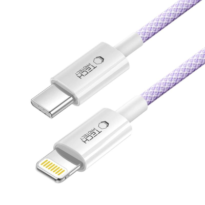 Kabllo karikimi Tech-Protect Ultraboost Lite Lightning, USB-C në Lightning, PD 27W 3A, 1m, lejla