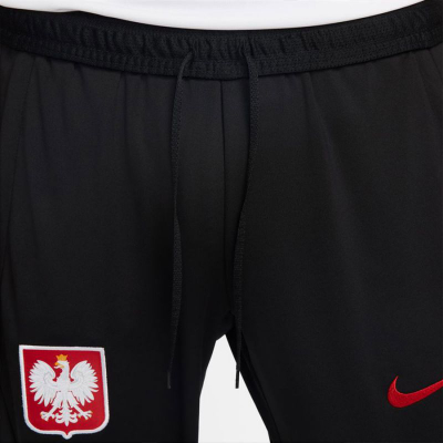 Pantallona sportive Nike Poland National Team Strike, Dri FIT, poliester, të zeza
