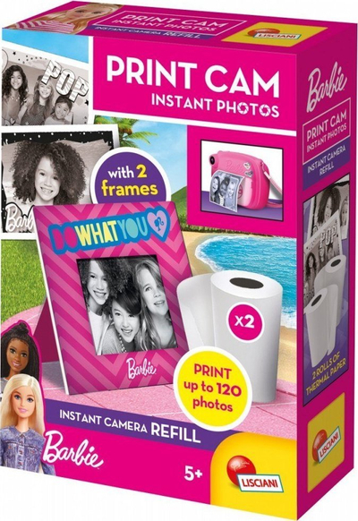 Rrotulla printimi Lisciani Rolls for Barbie Print Cam, 2 copë, deri 60 foto secila, të bardha