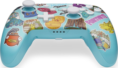 Kontrollor wireless PowerA Enhanced për Nintendo Switch, Fortnite Sticker Mania, Bluetooth, i kaltër