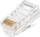 Prizë rrjeti RJ45 Modular Plug CAT6 UTP, 8P8C, set 100 copë, transparente