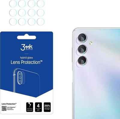 Mbrojtës lente 3MK Lens Protect për Samsung Galaxy M54 M546, xham hibrid 0.16mm, set 4 copë, transparent