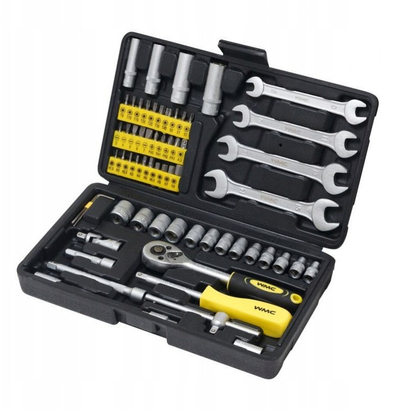 Set veglash WMC Tools, 62 pjesë, çelik krom vanadium, me këllëf plastik