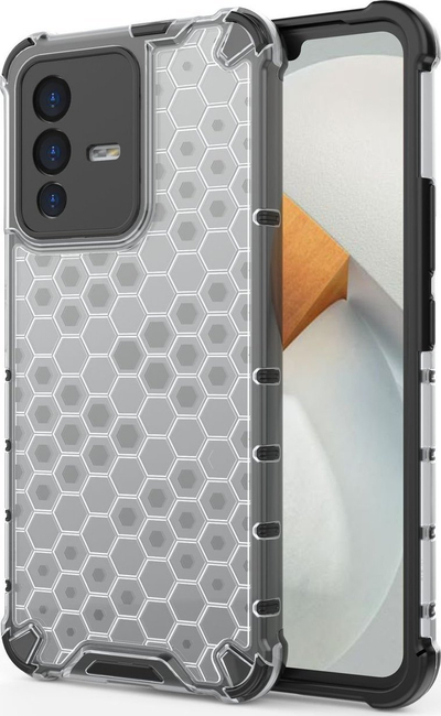 Kapak mbrojtës Hurtel Honeycomb për Vivo V23 5G, xhel, transparent