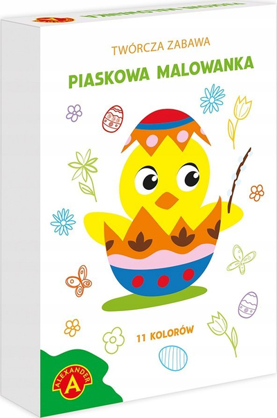 Set kreativ pikturë me rërë Alexander Easter Chick, format A5, 11 qese me rërë shumëngjyrëshe