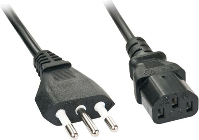 Kabllo energjie Lindy 30411, 0.7m, priz C13, e zezë
