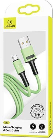 Kabllo Usams USB-A - microUSB (69871-uu), 1 m, e gjelbër