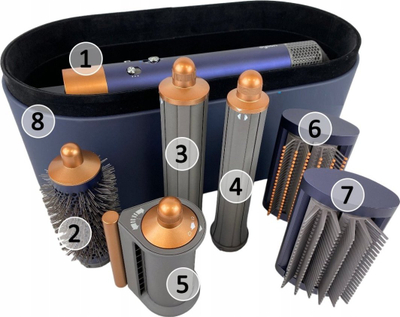 Stiluese për flokë Dyson Airwrap Complete Long Volumise, e kaltër/ bakër