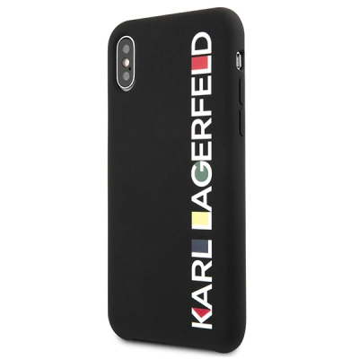 Mbulesë telefoni Karl Lagerfeld Glossy Bauhaus për iPhone X/XS, TPU, e zezë