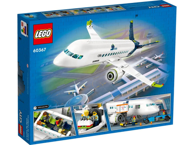 Set LEGO City Passenger Airplane 60367, aeroplan pasagjerësh, 9 minifigura, shumengjyrësh