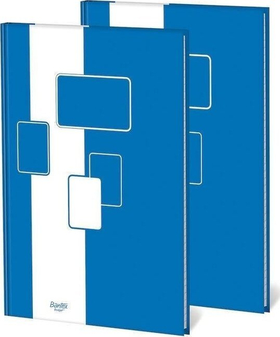 Fletore Bantex Notebook A4, 96 fletë me katrorë, set me 5 copë, e bardhë edhe blu