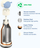 Shishe uji për kalamoj Bestie Bottle White Sheep, 16oz, çelik inox i izolum, e bardhë