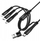 Kabllo karikimi Hoco X123 3n1, USB A USB C në Lightning USB C Micro USB, 1m, e zezë