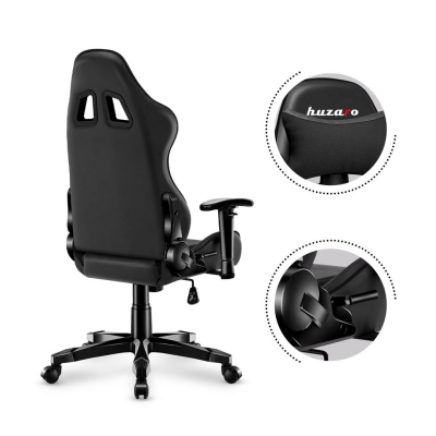 Karrige gaming për kalamaj Huzaro Ranger 6.0, ergonomike, lëkurë sintetike, e zezë