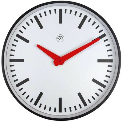 Orë muri Nextime Newcastle 7360ST, e bardhë/kuqe